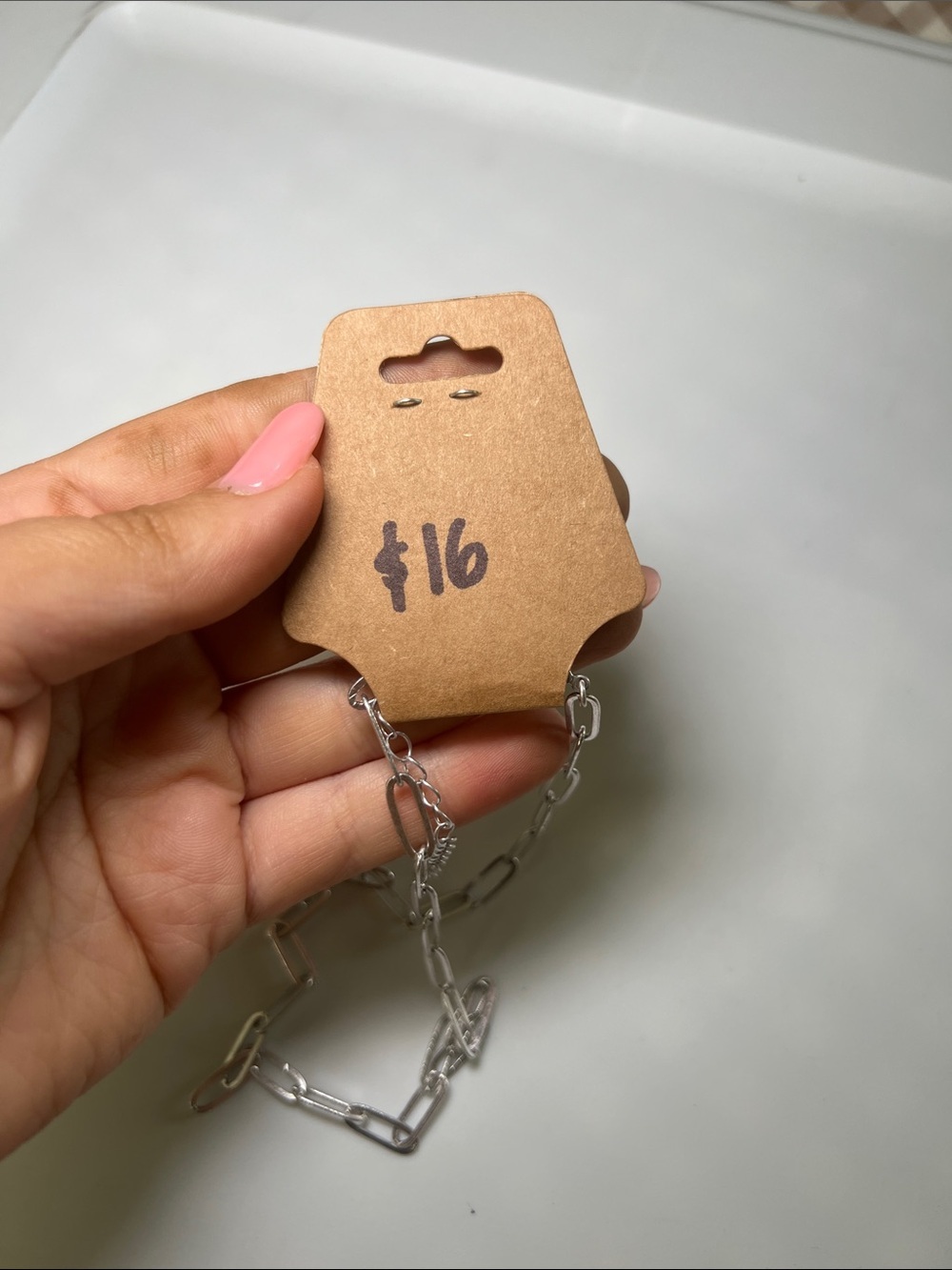 Silver Link Chain Necklace - Women Jewelry - Picture 3 of 3